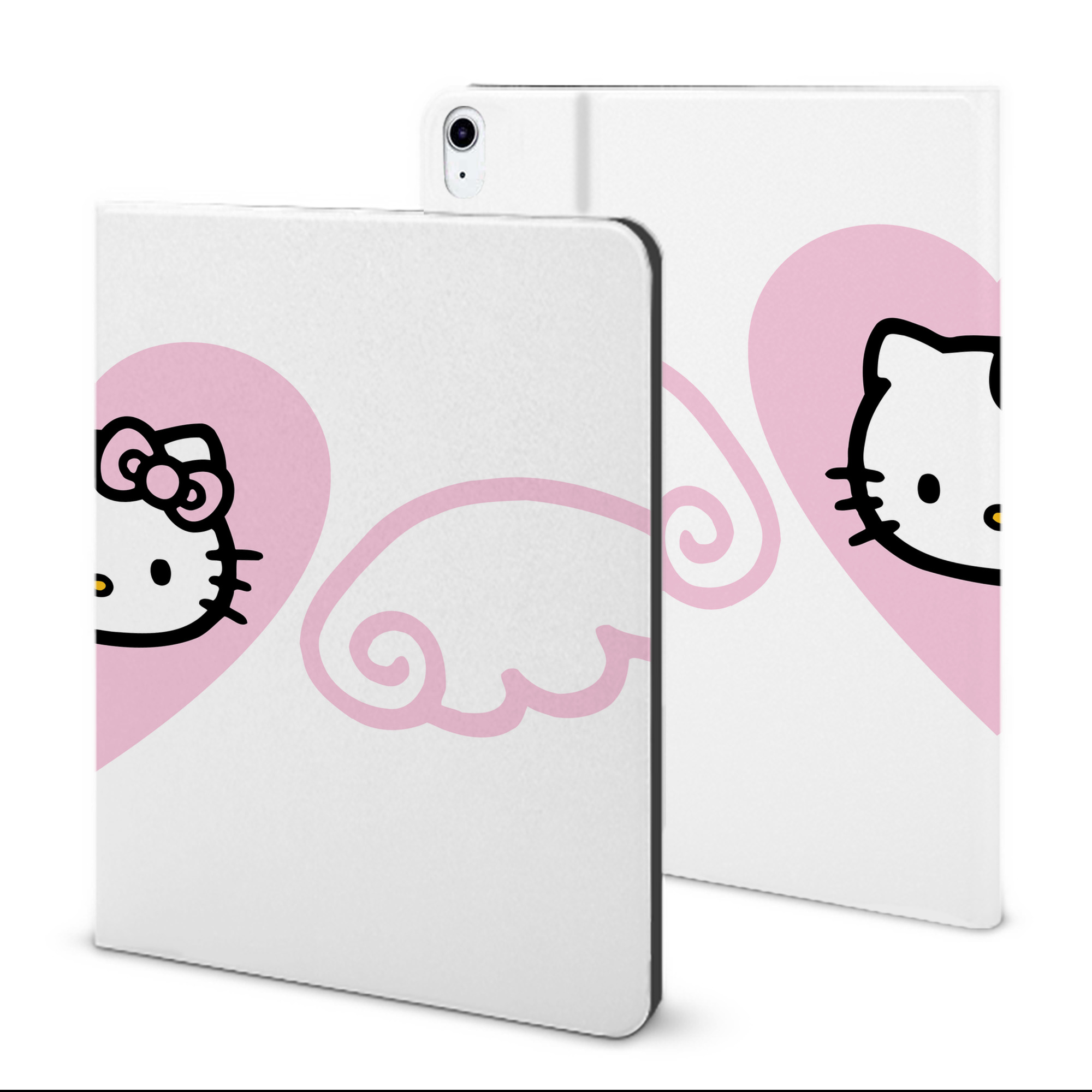 （画像用） Hello Kitty ハローキティ IPad ケース ブック型 PUレザー TPU 耐衝撃 軽量 薄型 ペン収納なし 全面保護 IPad 各モデル対応